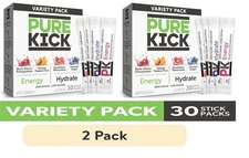 Pure Kick Energy & Hydration Electrolyte Powdered Drink Mix Variety Pack, 30 Ct