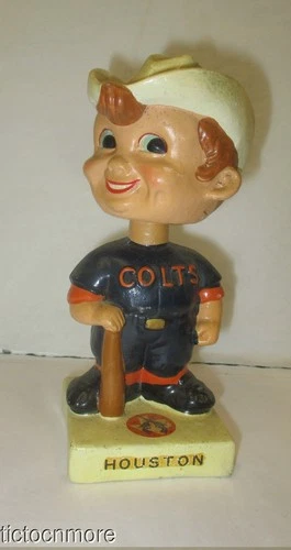 VINTAGE HOUSTON COLTS BATTER BASEBALL BOBBLEHEAD NODDER PROMO SPORTS 1960s MLB