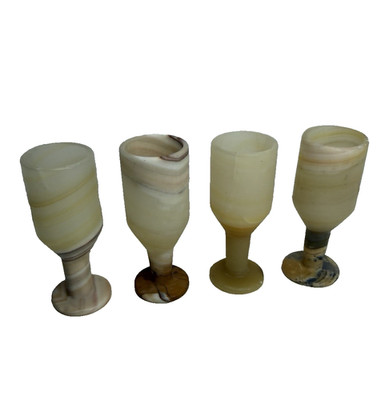 Stone Shot Glasses- believe are onyx. So beautiful!! Cup set. Read Description!