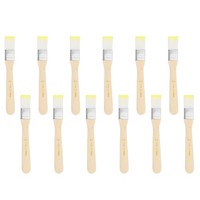 12-Teiliges Pinselset FüR Malerei, 5,4 Zoll Nylonflachpinsel, #2 Gelb/Weiß