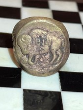 1950s Buffalo Bills Jr brass wildwest revival s10.25 adjustable ring 011926hIZIH