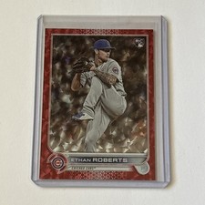Ethan Roberts 2022 Topps Update Rookie Card US256 RED FOIL SP #’d /199 Cubs RC. rookie card picture