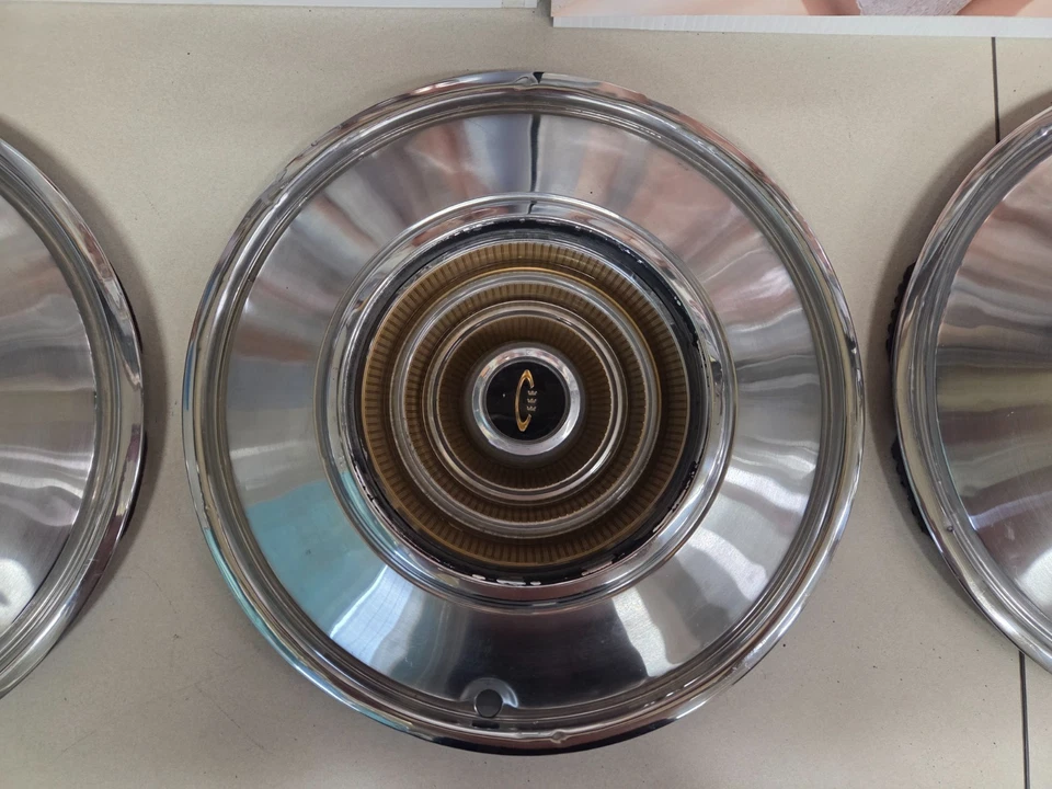 1966 Chrysler New Yorker hubcaps wheel covers - Image 3 of 4