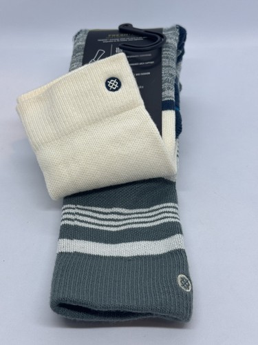 Stance, FreshTek, Kids Performance , 2 Pack Teal/Cream OTC Socks Size M Y: 11-2 - Picture 4 of 5