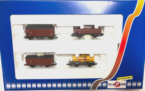 Tillig (01450) Güterwagen Set 4-tlg.  DRG Ep.II - neu und unbespielt | Zustand: Neu