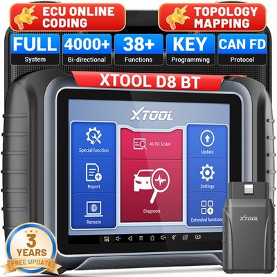 XTOOL D8 BT Car Diagnostic Tool Topology Full System OBD2 Scanner 38+ Services