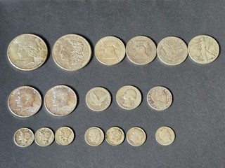 US Dollar Silbermünzen Konvolut ca. 148g Feinsilber