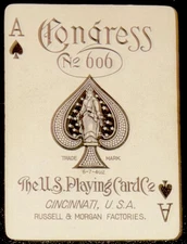 1 SWAP PLAYING CARDS OLD US WIDE CONGRESS USPCC 606 SPADE ACE NATIVE INDIAN GIRL