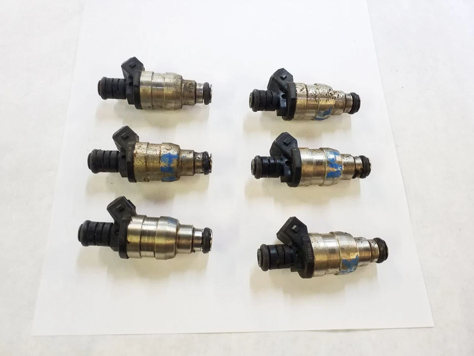 Juego de 6 inyectores de combustible de 4,9 L | Se adapta a Ford Serie F / Mustang 1991-1993 1996-1998 Foto 2 de 4