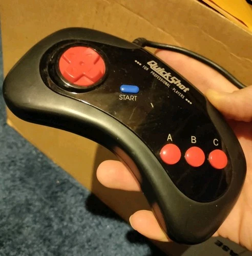 Vintage Sega Genesis Quick Shot Corded Controller QS-181 - Tested, Free Shipping