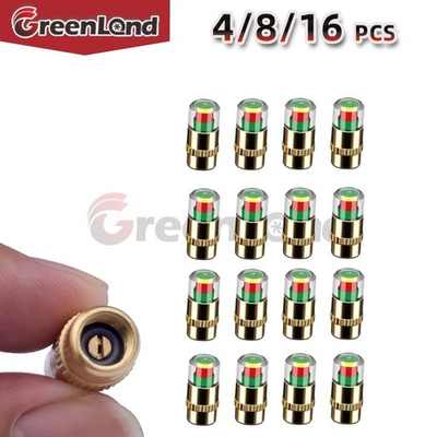 #ad 4 8 16PCS Car Tire Pressure Monitoring Valve Cap Sensor Indicator Warning $40.00