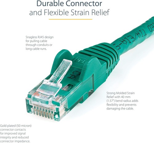 StarTech.com 2m CAT6 Ethernet Cable - Green CAT 6 Gigabit Ethernet Wire -650MHz - 第 4/7 張圖片