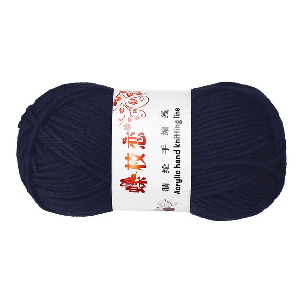FüR Crochet Garn, Dunkelblau 4-Fach Acryl Garn 50G, 98M-image