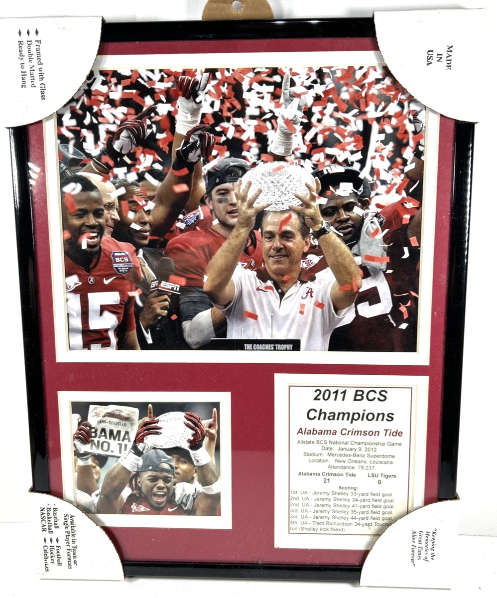 Alabama Crimson Tide 2011 National Champions gerahmtes Wandbild Foto & Statistiken 