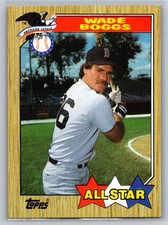 1987 Topps Wade Boggs #608 Boston Red Sox All Star HOF Baseball Card MLB