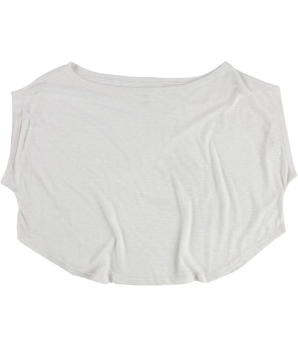 WESSEX Womens Solid Basic T-Shirt, White, Large