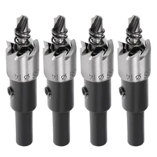 4 Pcs 14mm HSS Drill Bit Hole Saw for Metal Alloy Wood