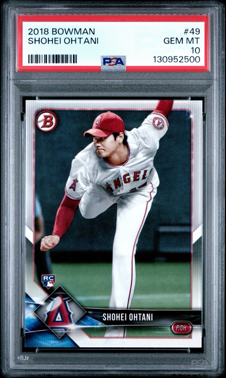 2018 Bowman Shohei Ohtani #49 RC Los Angeles Angels PSA 10