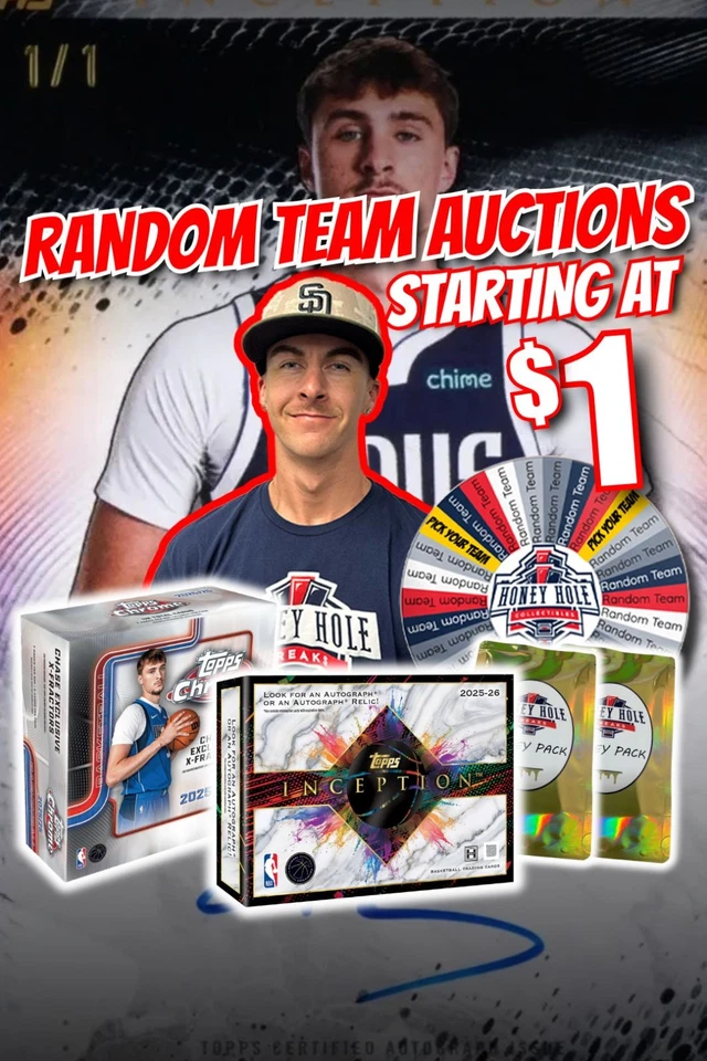 BASKETBALL BREAKS, Inception, Topps Chrome & Honey Packs Starting at $1