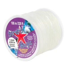 Stretch Magic Elastic Beading Cord – Clear Color, 1mm in Diameter, 100-Meter ...