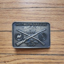Vintage NRA "Shooting For Our Future" Whittington Center Belt Buckle