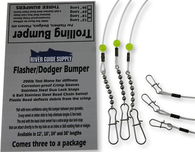 24'' Trolling Bumper for Flashers & Dodgers 3 Pack BY River Guide Supply 