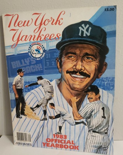 Vintage 1983 New York Yankees Official Yearbook w/ Post Cards Insert & Poster