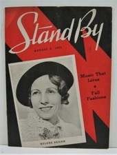 1936 Stand By Magazine Helene Brahm Cover WLS Radio Prairie Farmer Chicago