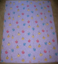 o'o'o . Disney . . PRINCESS . . TWIN BLANKET QUILT . . Reversible . . 6' x 5'