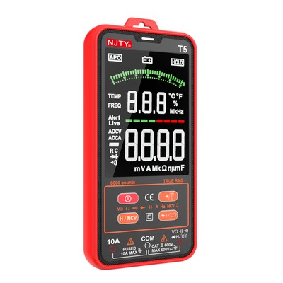 NJTY T5 6000 Counts True RMS Multimeter Digitaler Universaltester 3,8 Zoll P6U2