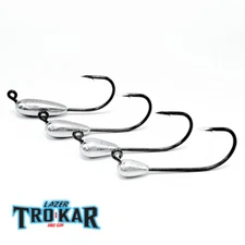 Standard 60° Heavy Wire Tube Jig Head - 3pk  w/ Trokar Hooks - Casting Fish Jigs