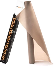 HTVRONT Teflon Sheets for Heat Press - 12" X 8 FT Non Stick PTFE Teflon Sheets