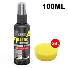 100 ML  Car Plastic Restorer Back To Black Gloss Plastic Renovator Longlasting