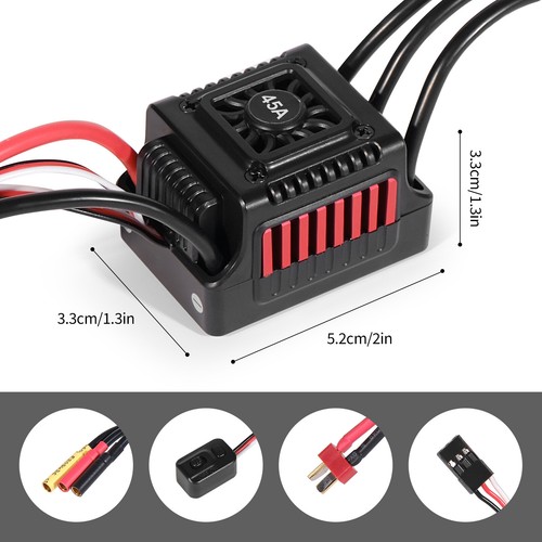 SENSORLESS BRUSHLESS ESC FOR CAR for 1/10 RC Entry-level Players WSDT-45A