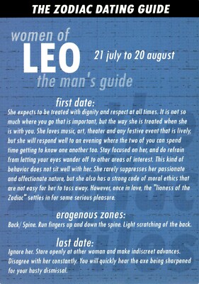 The Zodiac Dating Guide Women Of Leo Postcard