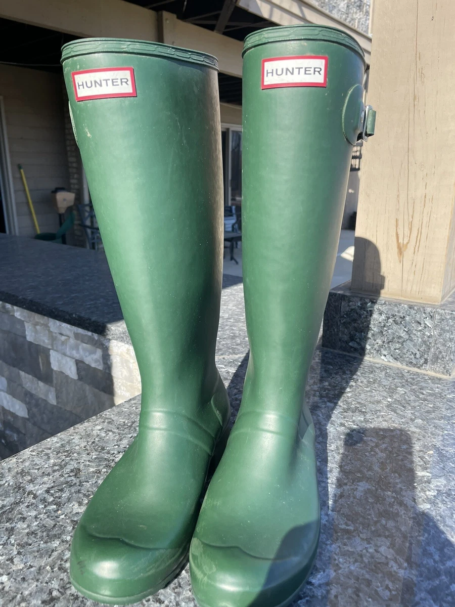 Green hunter rain best sale boots