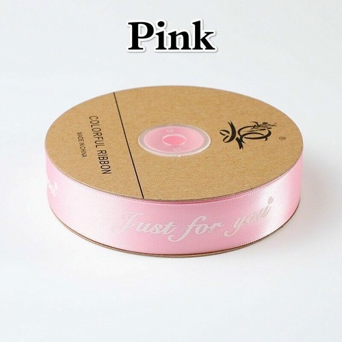 2.5mm Polyester Ribbon Just for You Printed Gifts Wrapping Christmas Decor Multi - Picture 13 of 32
