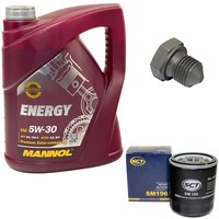 MotoröL ÖLfilter SM196 5W30 5Liter + ÖLablassschraube FüR Seat Fabia I VW Lupo