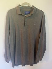 Pendleton Men s Pullover 1/4 Button Up Shirt Gray Ribbed Size Large