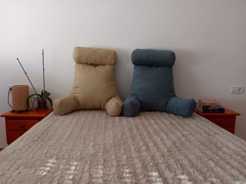 Cojin de lectura en tejido antimanchas e impermeable para cama o sofá - Imagen 1 de 5