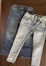 Gap Denim Boys Jeans Skinny And Straight Lot Of 2 Elastic Waist Adjustment 5