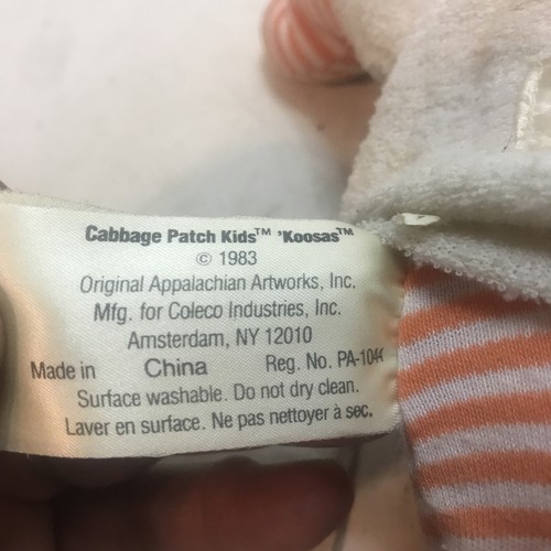 Cabbage Patch Koosa Doll Cat Vintage Xavier Roberts Blue Eyes - Picture 5 of 7