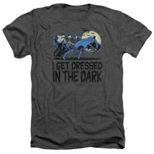BATMAN GET DRESSED Licensed Adult Men's Heather Tee Shirt SM-3XL