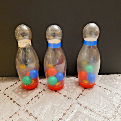 Little Tikes Big Strike Bowling Set 6 Pins Blue Ball Yellow Base