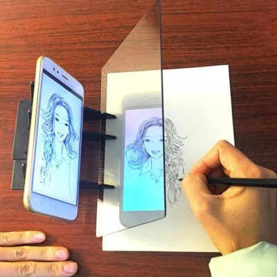 8.6'' Sketch Pad Tracing Drawing Board Optical Projector Art Painting Reflection