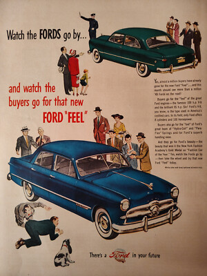 1949 LIFE Ad Watch the FORDs go by Buyers go for that New FORD FEEL!