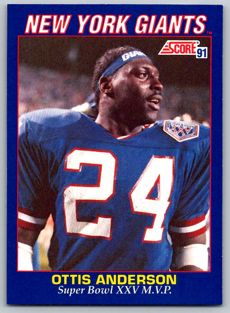 1991 SCORE OTTIS ANDERSON NEW YORK GIANTS #B4 | eBay