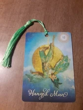 Hanged Man- Good Tarot Bookmark Oracle Card Art Deck Gift, Purified & Charged