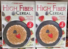 Trader Joe's High Fiber Cereal Low Fat Low Sodium 14.5oz 411g (2 Boxes)