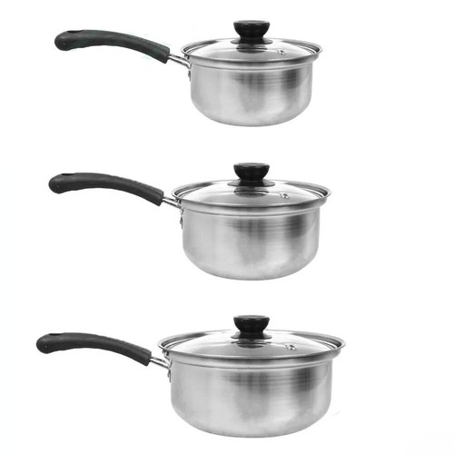 6 PCS Stainless Steel Saucepan Set Induction Cooking Pot Cooker Cookware Kitchen - Picture 6 of 18